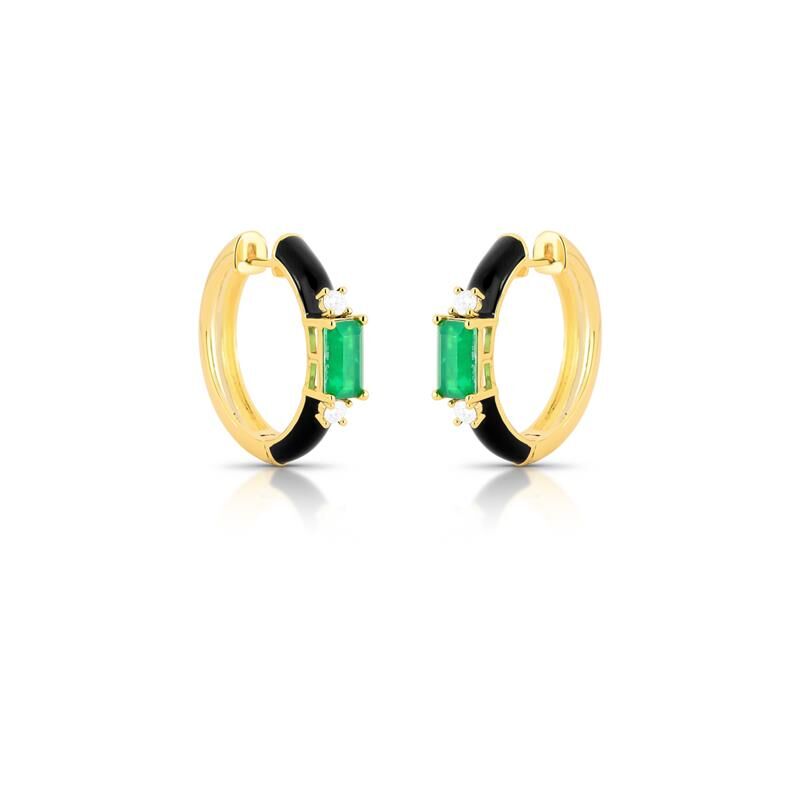 Brinco Argola Kingston com cristais e zircônias, semi joia antialérgica, dourado em 18k e 24k, alta qualidade, 2,7cm altura.