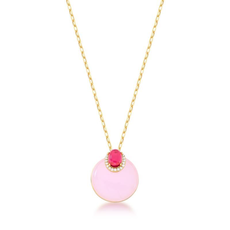 Colar Amoré Cristal Rosa