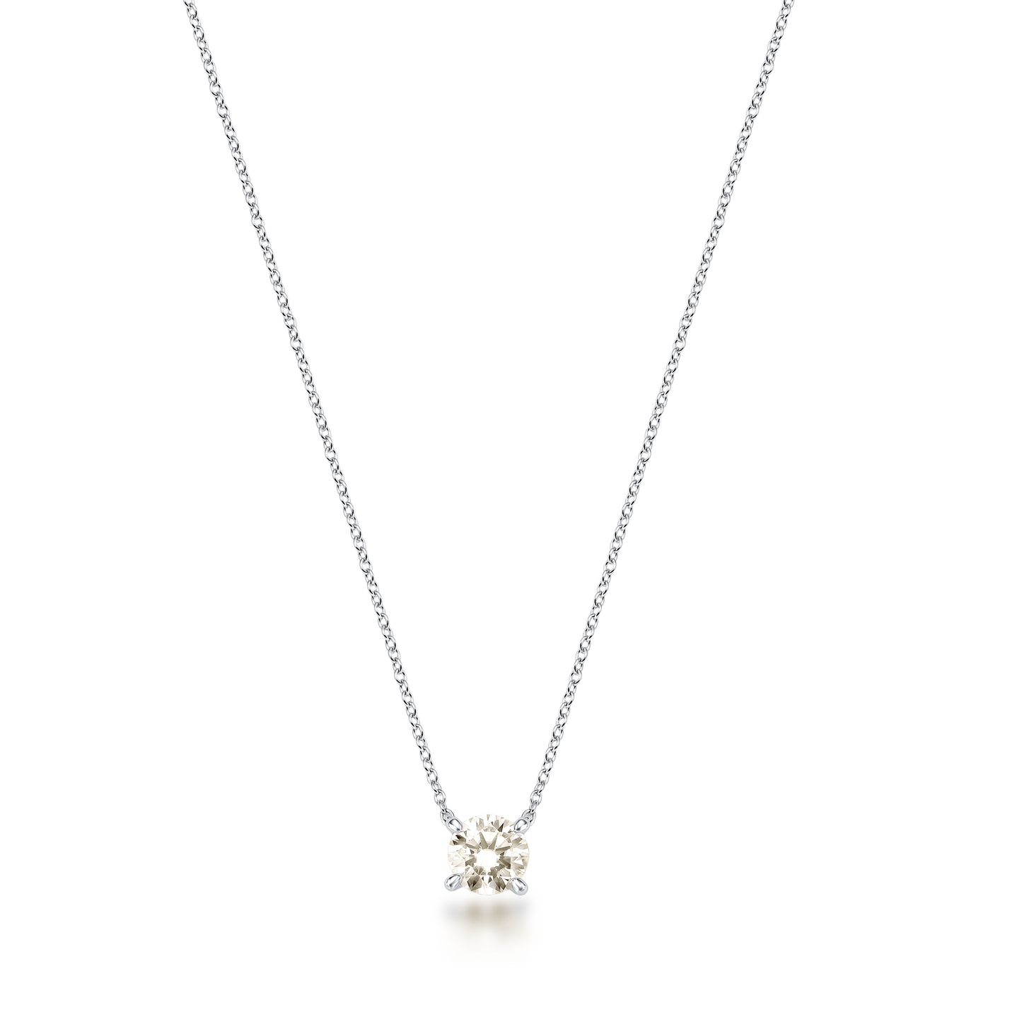 Colar Prata com Pedra Moissanite