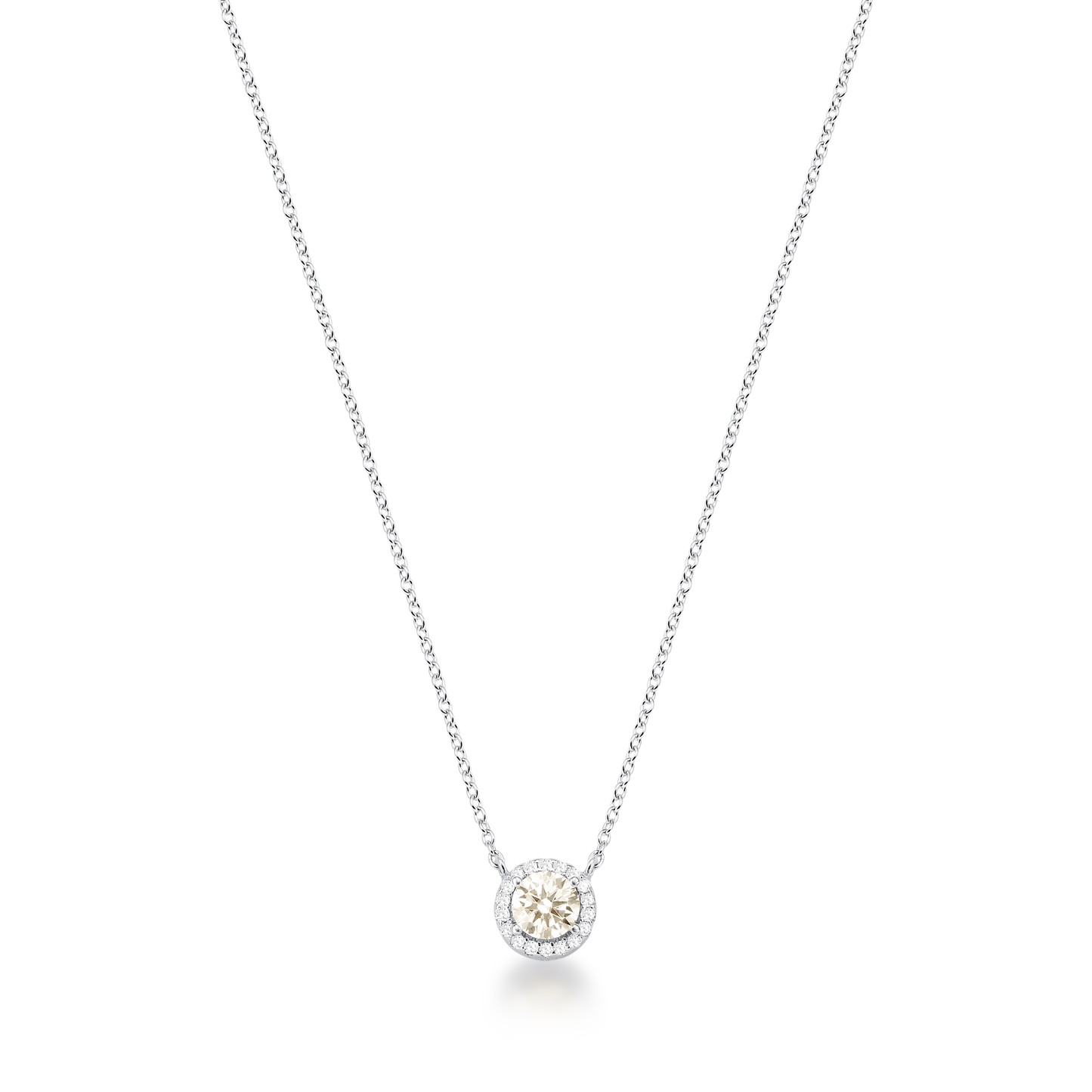 Colar Prata com Pedra Moissanite e Zircônias