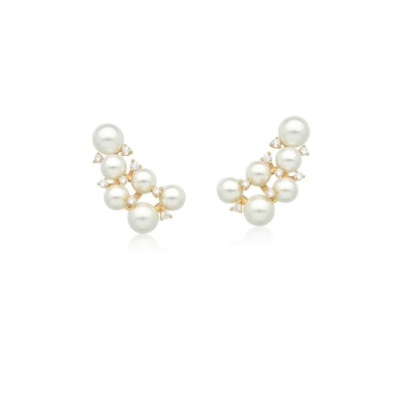 Brinco Ear Cuff Pérolas