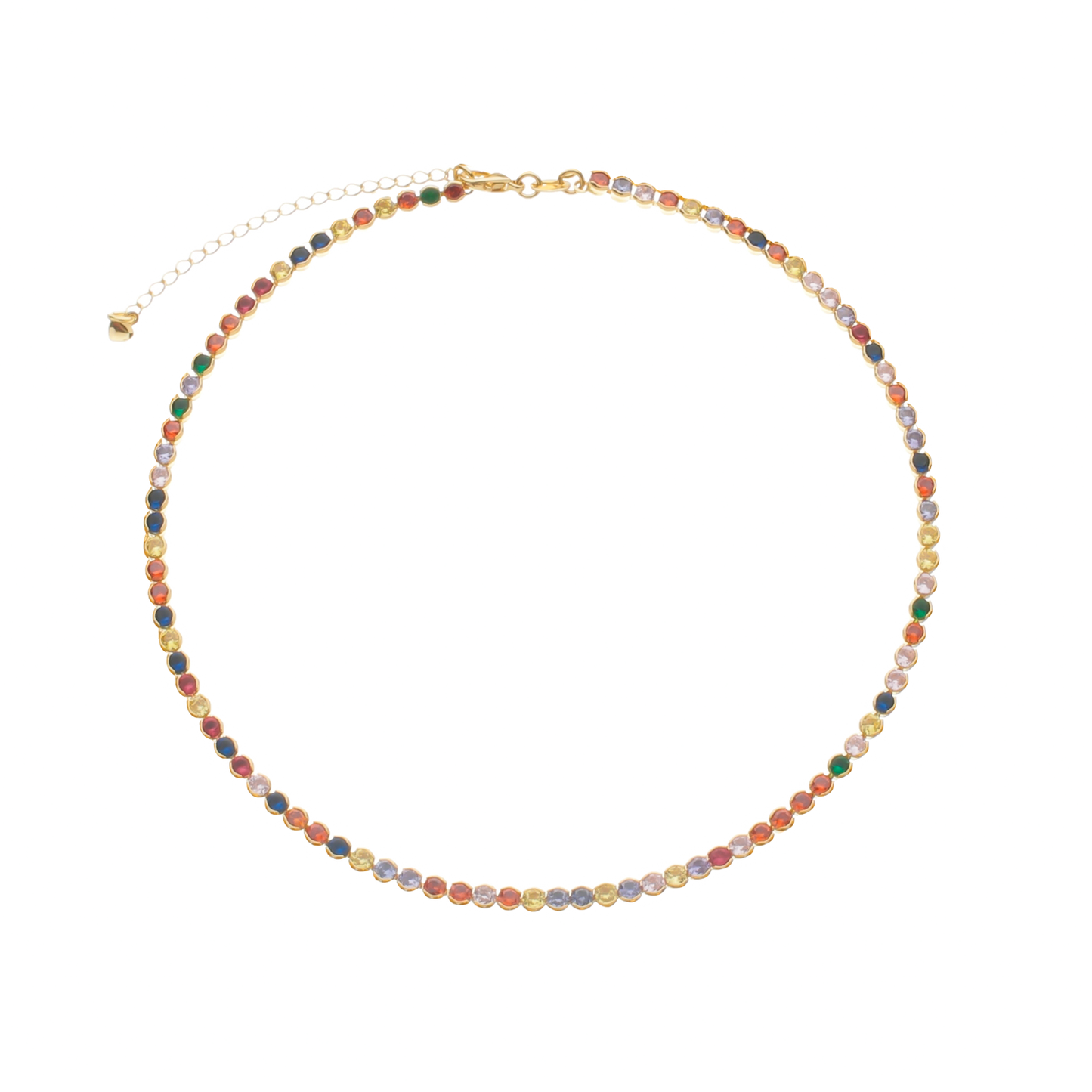 Choker Riviera Pedras Coloridas