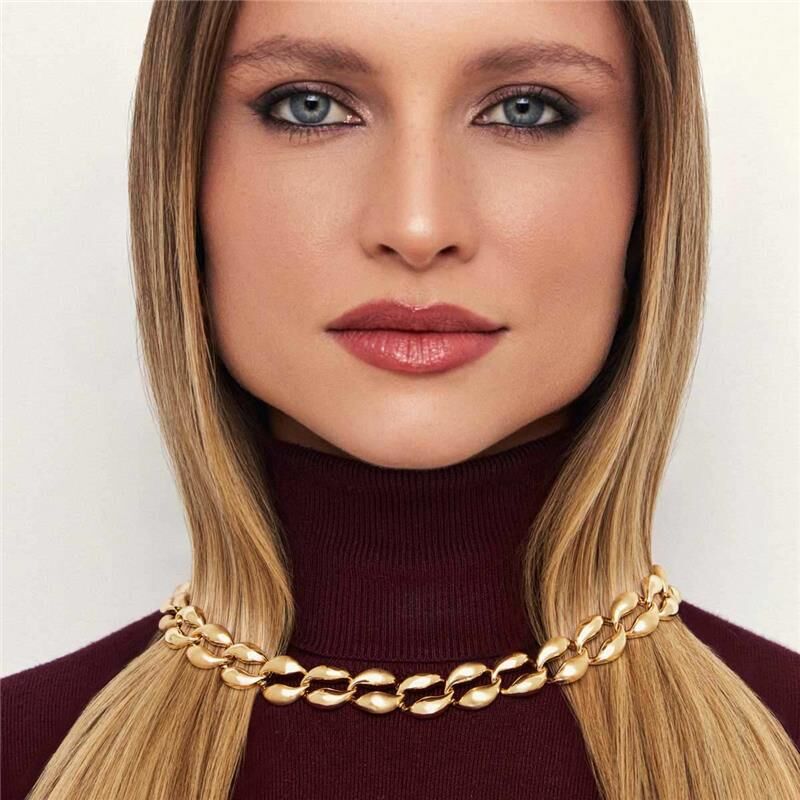 Colar Dourado Acetinado de Elos Ovais