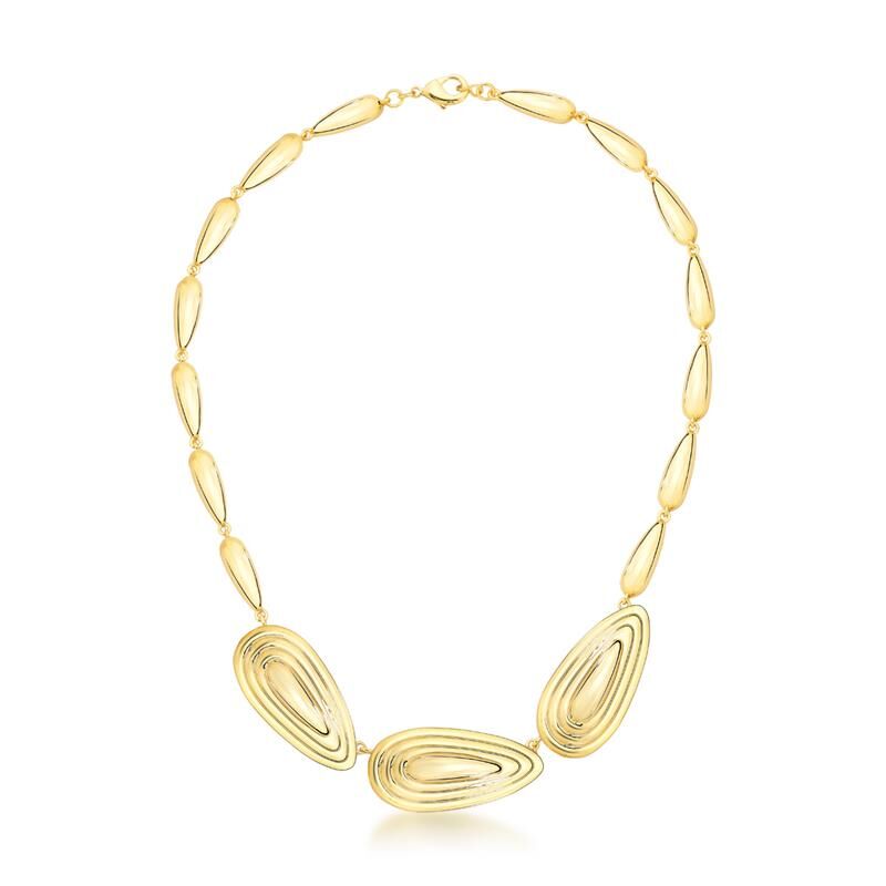 Choker Orvalho Trio em dourado, 35cm, peso 25,20g. Semijoia de alta qualidade, antialérgica, com banho de 18k e 24k.