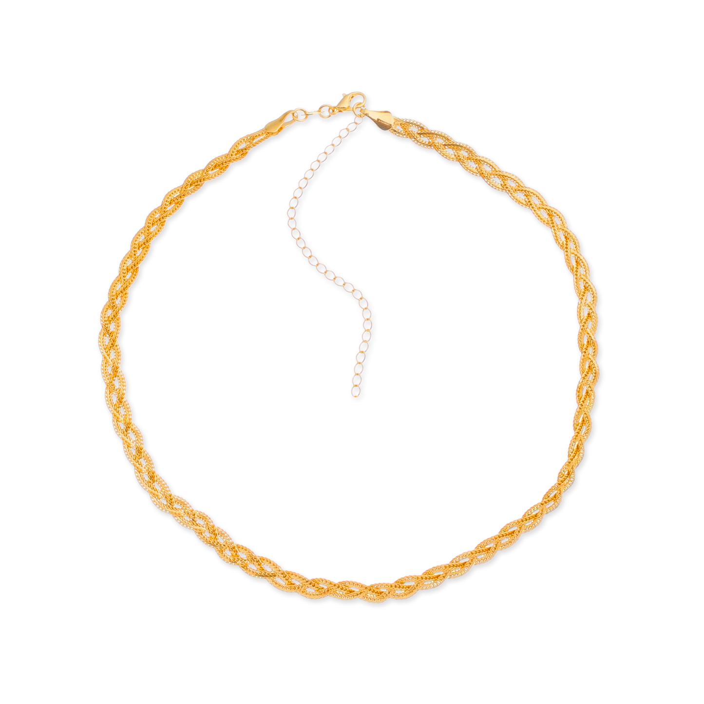 Choker Trançada Dourada