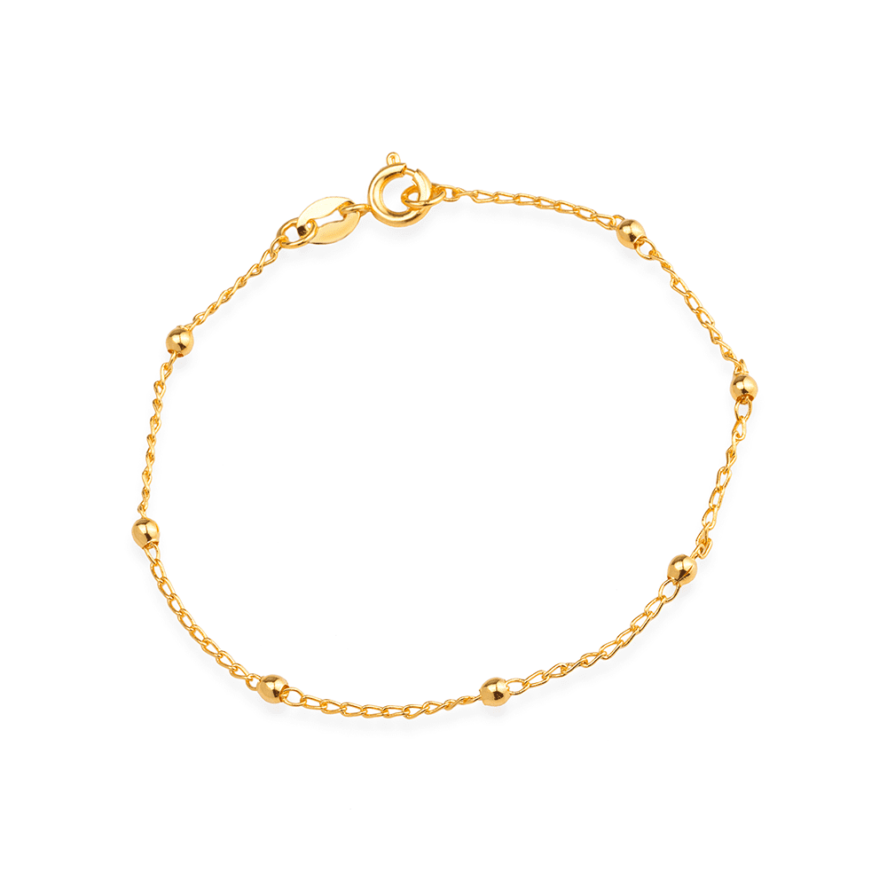 Pulseira de Bolinhas Dourada