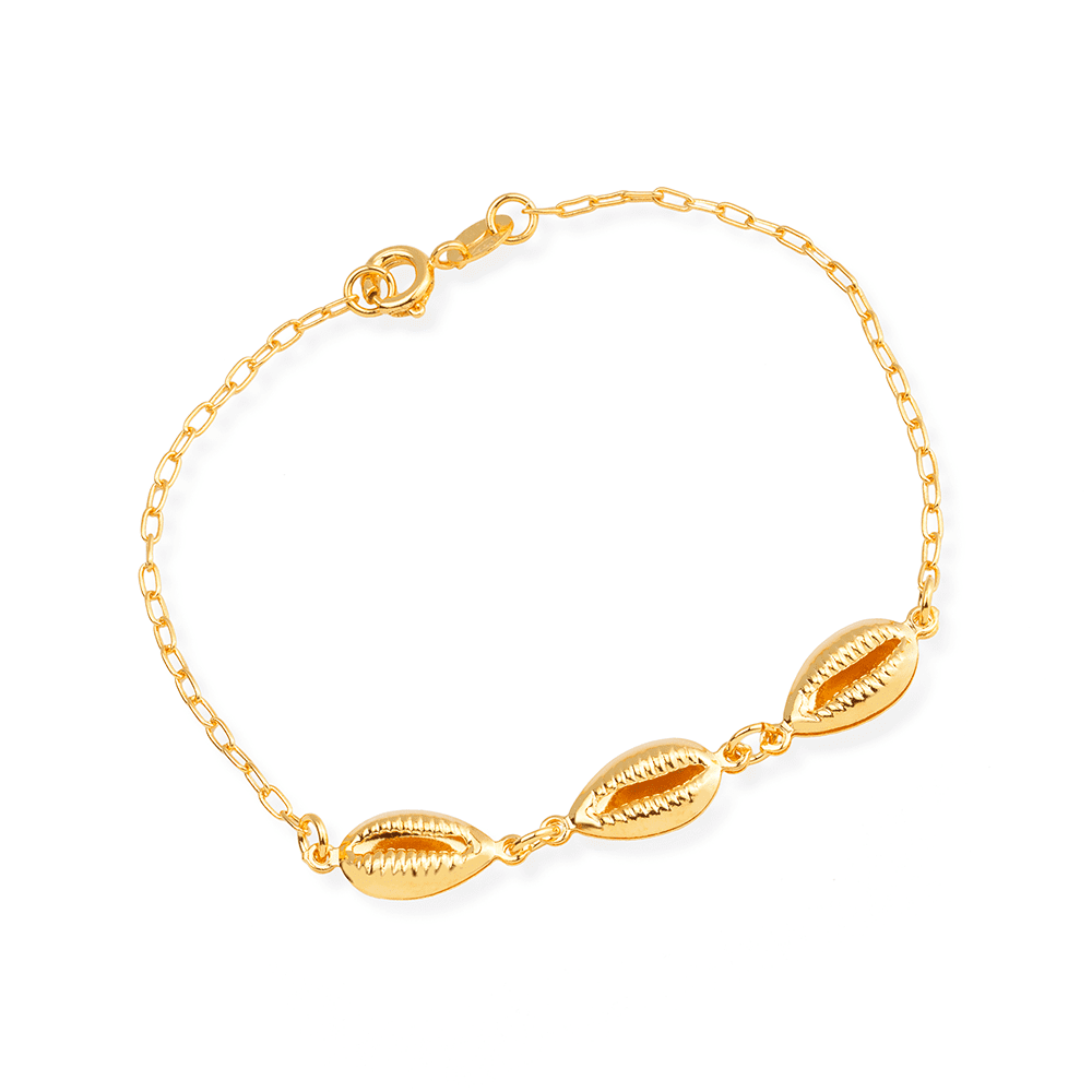 Pulseira Búzios e Proteção Dourada