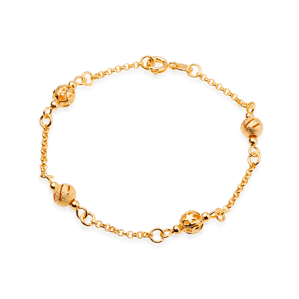 Pulseira Dourada Esferas da Vida