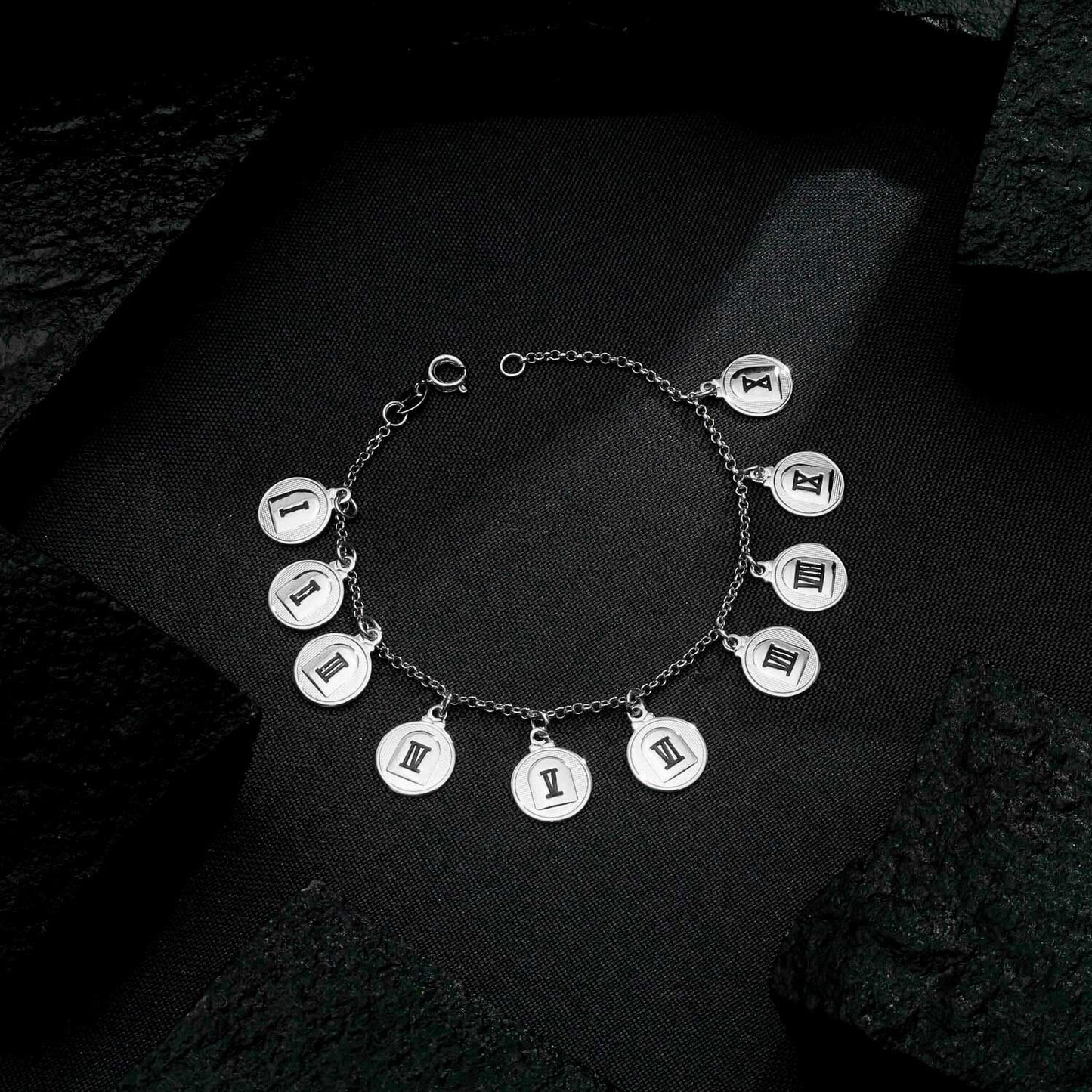Pulseira 10 Mandamentos Prateada