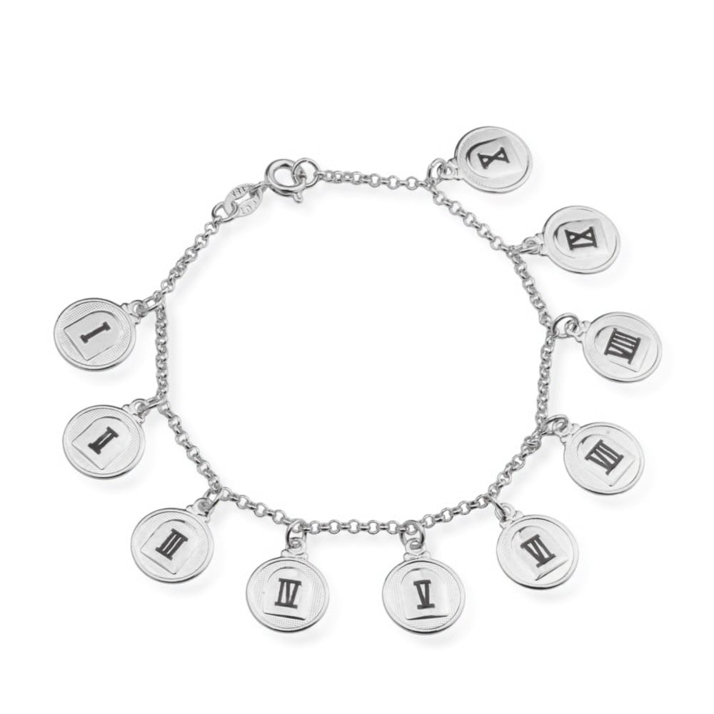 Pulseira 10 Mandamentos Prateada