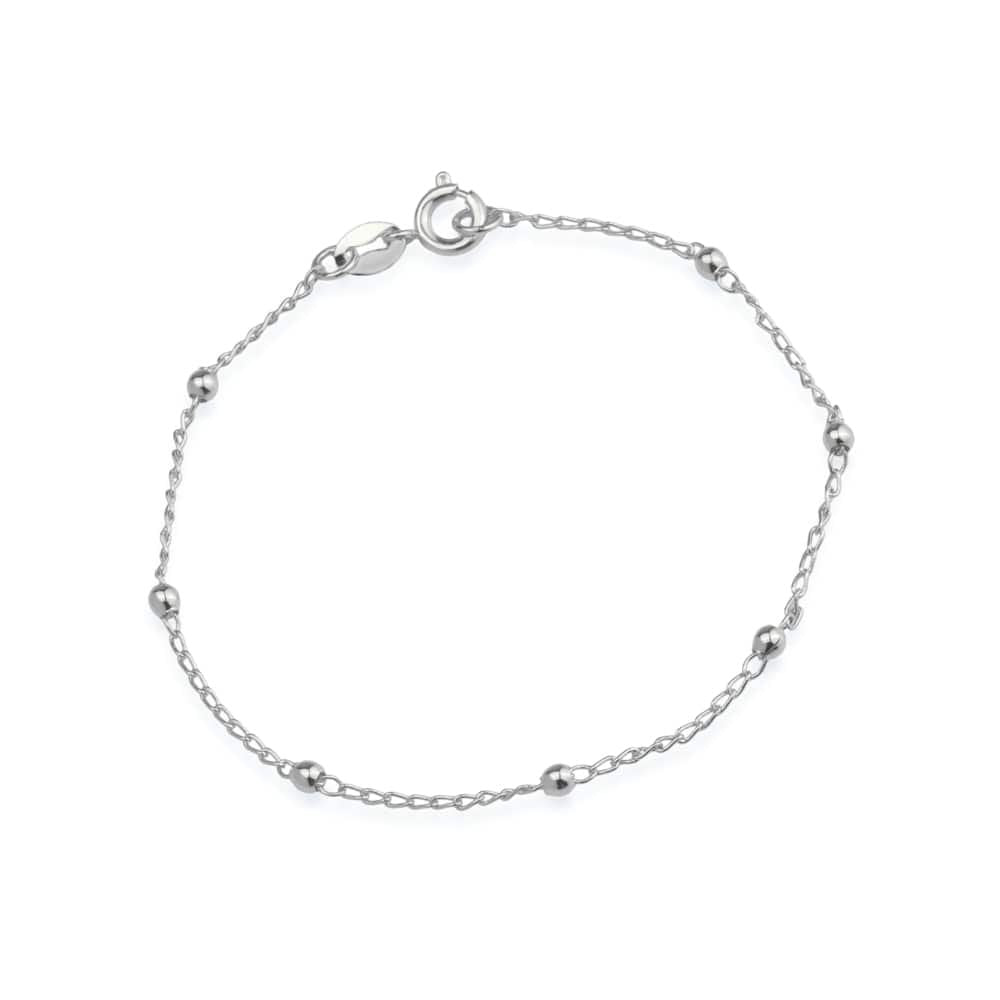 Pulseira de Bolinhas Prateada