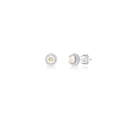 Brinco Prata com Pedra Moissanite e Zircônias