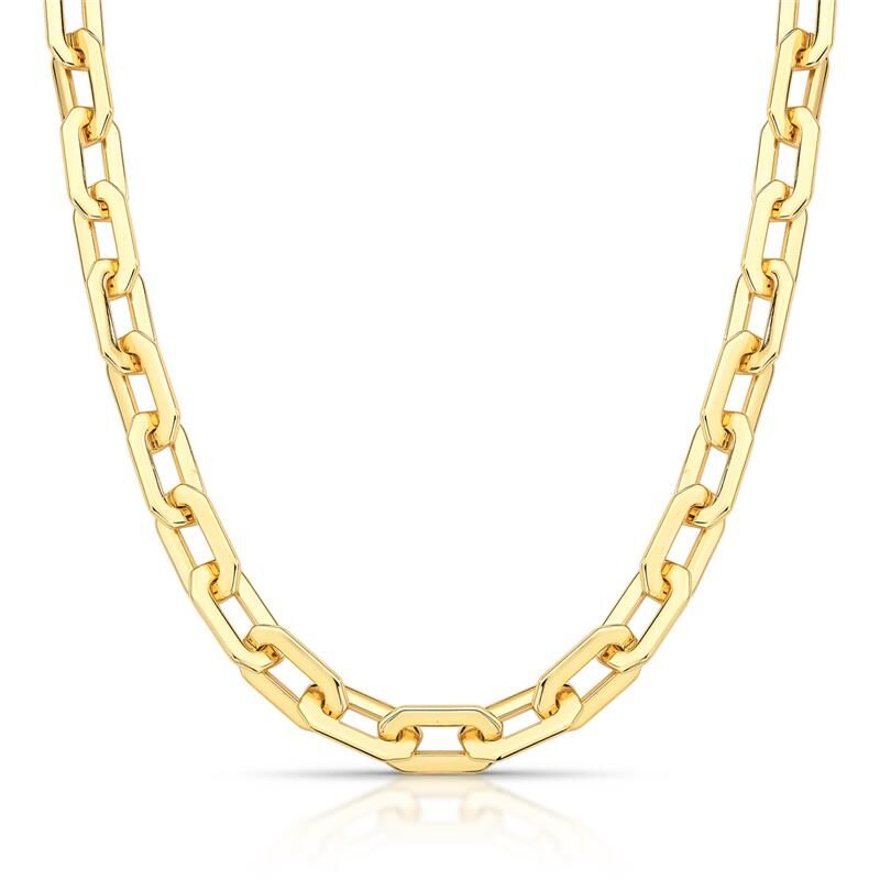 Colar Bold Link dourado, 80cm, com tecnologia antialérgica. Semijoias de alta qualidade em material 18k e 24k.