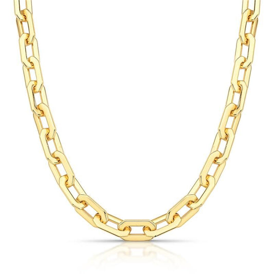 Colar Bold Link dourado, 80cm, com tecnologia antialérgica. Semijoias de alta qualidade em material 18k e 24k.