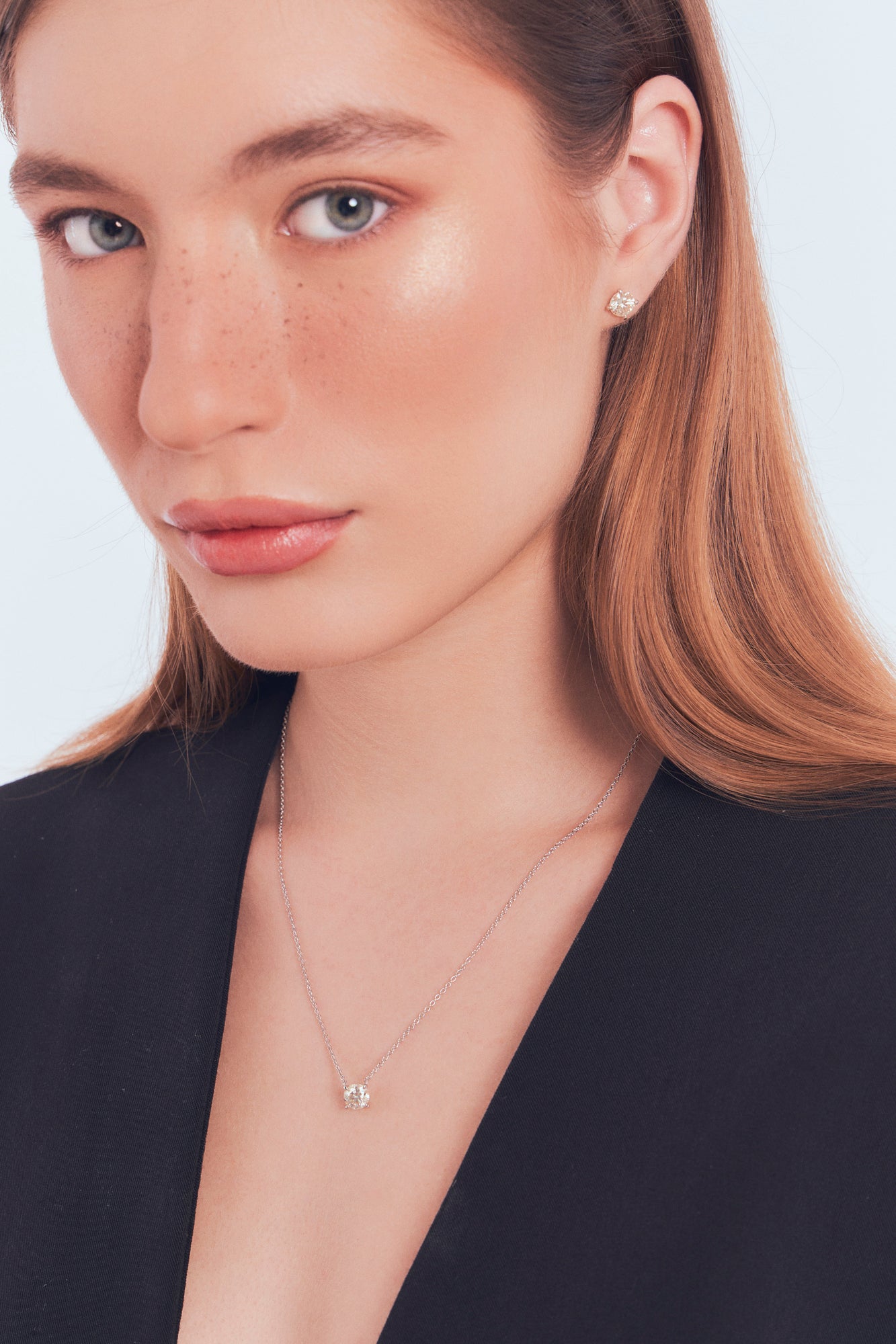 Colar Prata com Pedra Moissanite
