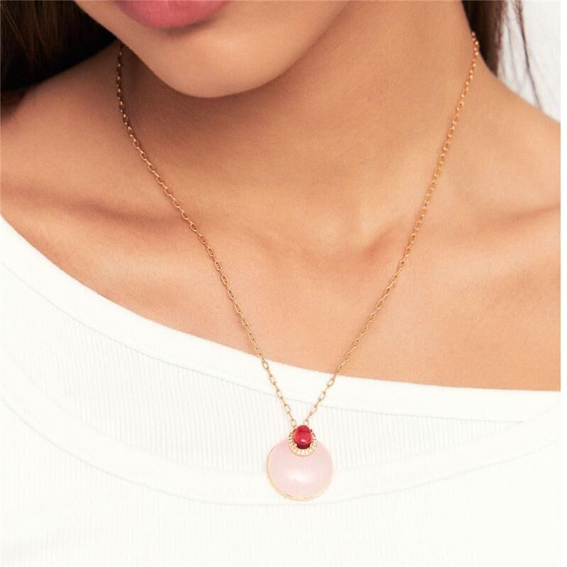 Colar Amoré Cristal Rosa
