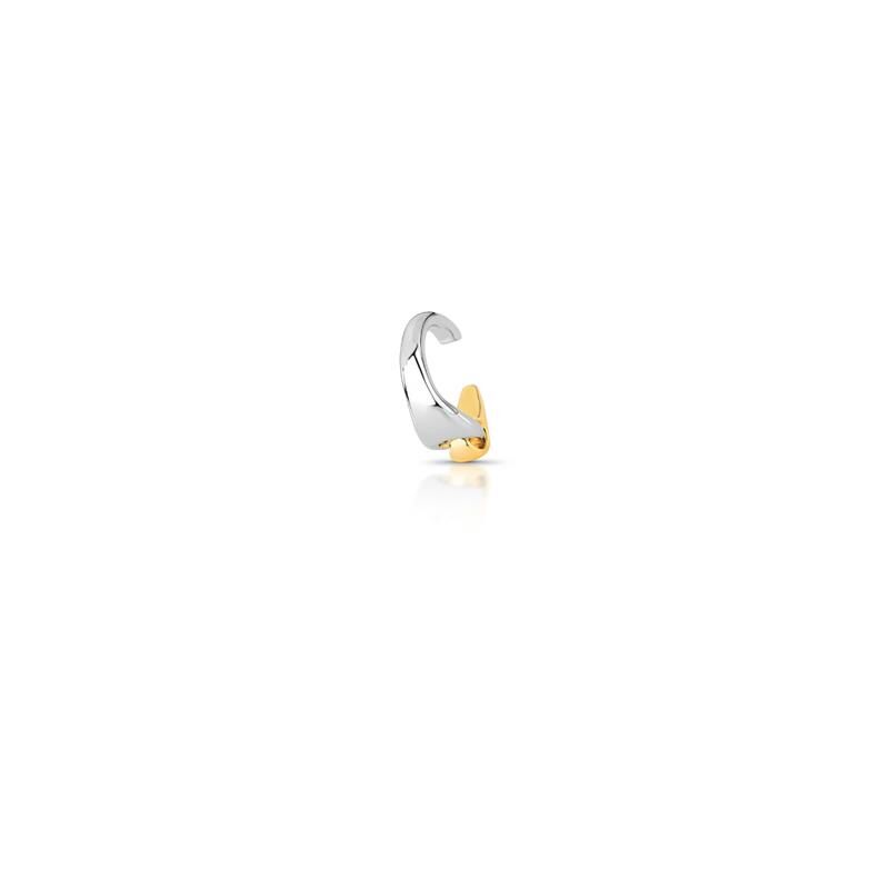 Piercing Versa dourado e ródio com tecnologia antialérgica, semijoia de alta qualidade 18k e 24k. Peso 1,64g, altura 1.5cm.