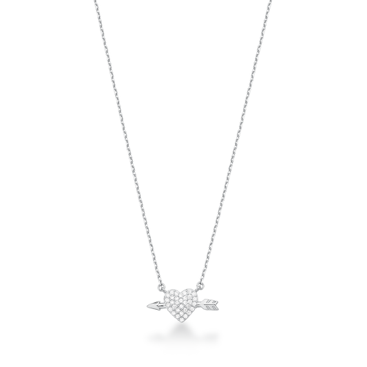 Colar Cupido Prata 925 com Zircônias cravejadas