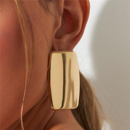 Brinco Retangular Dourado