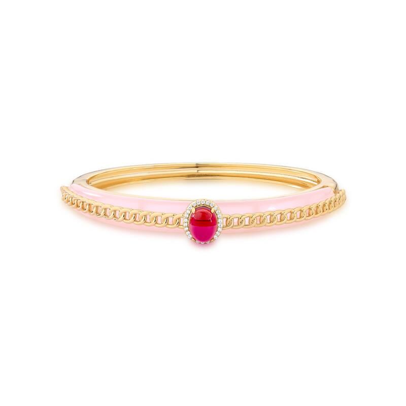 Bracelete Amoré Cristal Rosa
