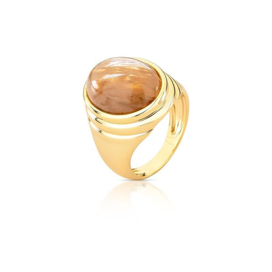 Anel Cristal Bege