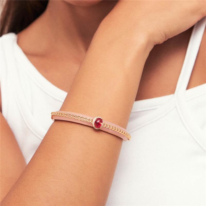 Bracelete Amoré Cristal Rosa