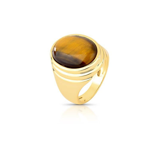 Anel Carmel dourado com cristal, tecnologia antialérgica, semijoias antialérgicas 18k e 24k de alta qualidade, peso 7g.
