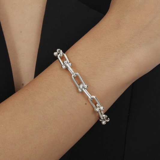 Pulseira Elos Fortes Prateada