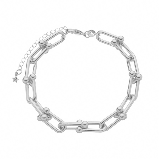 Pulseira Elos Fortes Prateada