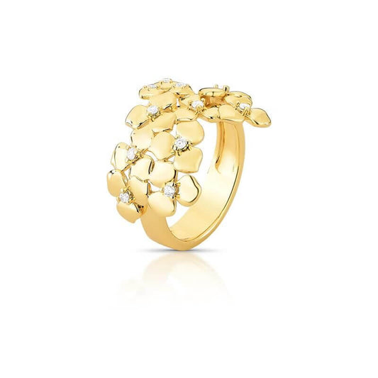 Anel Flor com Zircônias