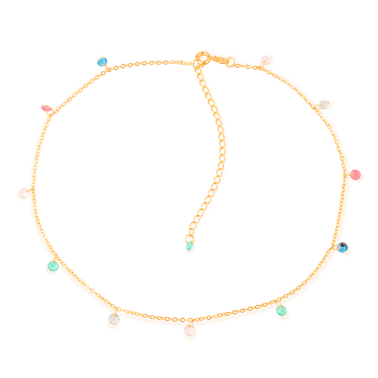 Choker Pontos de Luz Cristais Coloridos