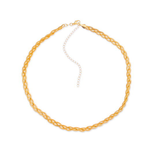 Choker Trançada Dourada