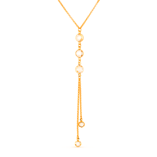 Colar gravatinha dourado com pontos de luz, semijoia 24k antialérgica, 50cm de comprimento, espessura de 0,2cm, alto padrão.