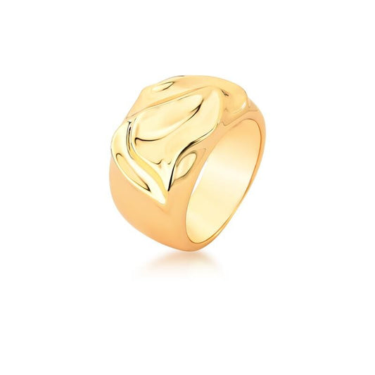 Anel Dourado com Detalhes