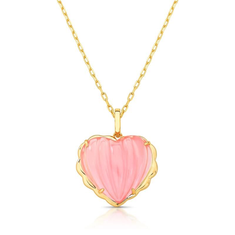 Colar Encanto Rosé com pingente de cristal rosa, semi joia antialérgica banhada a ouro 18k/24k, 45cm de comprimento.