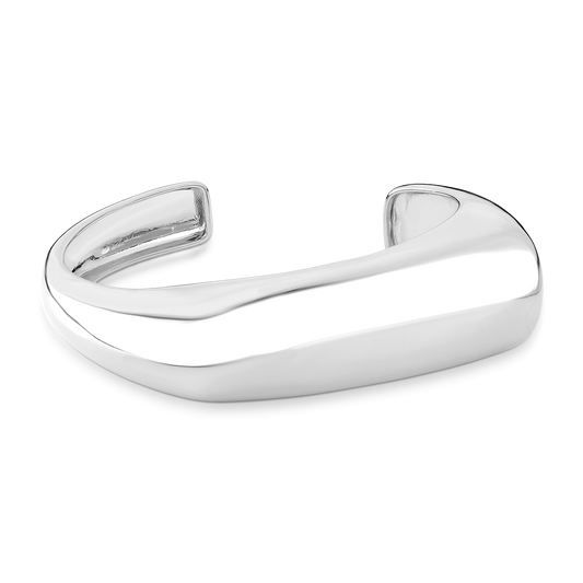 Bracelete Abaulado em Ródio