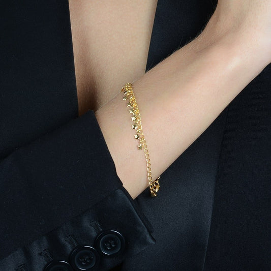 Pulseira Estrelada Dourada
