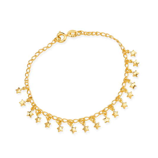 Pulseira Estrelada Dourada