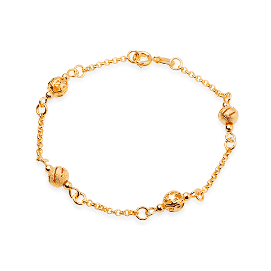 Pulseira Dourada Esferas da Vida