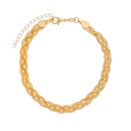 Pulseira Trançada Ouro