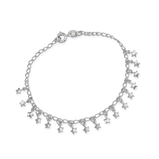 Pulseira Estrelada Prateada