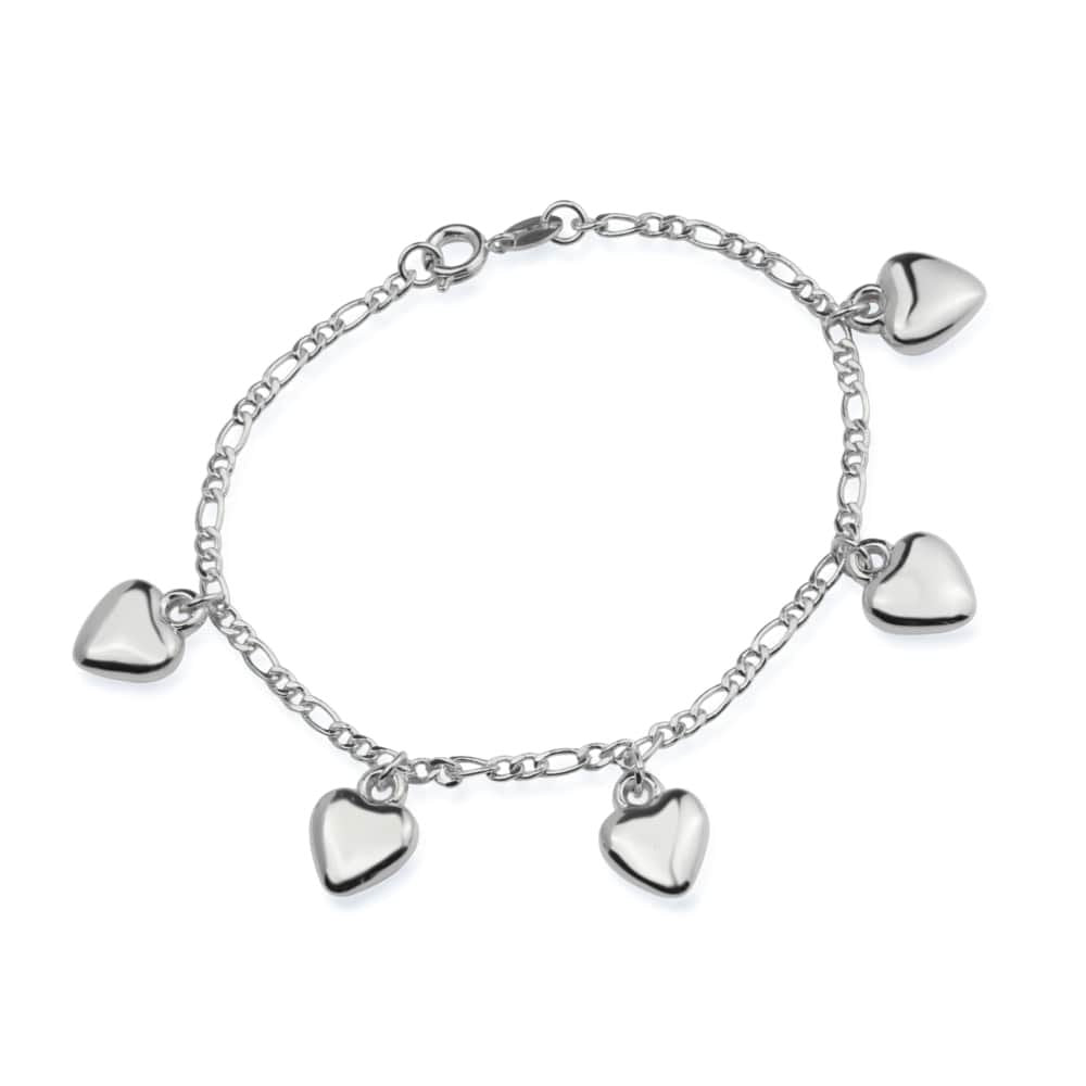Pulseira 5 Amores Prateada