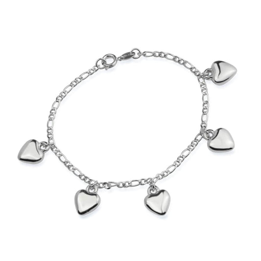 Pulseira 5 Amores Prateada