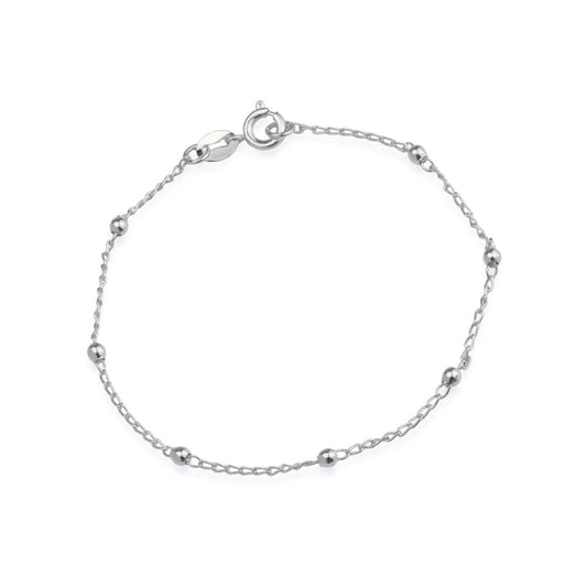 Pulseira de Bolinhas Prateada