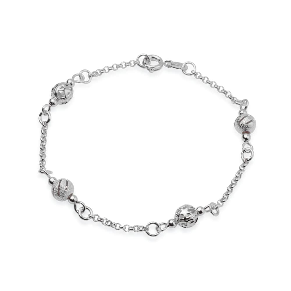 Pulseira Prateada Esferas da Vida